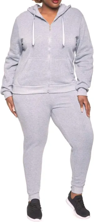 2 Piece Womens Plus Size Velour Set/Underwear TOP & Bottom Pajamas Set Jogging Set Hoodie Pants Tracksuit 1X-2X-3X