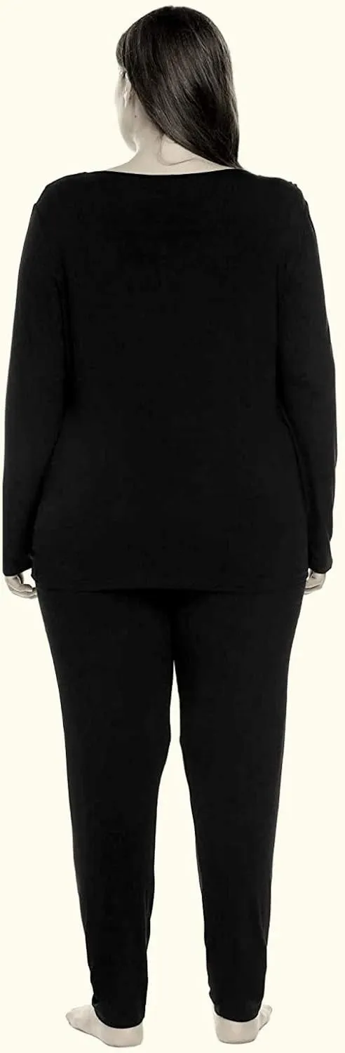 2 Piece Womens Plus Size Velour Set/Underwear TOP & Bottom Pajamas Set Jogging Set Hoodie Pants Tracksuit 1X-2X-3X