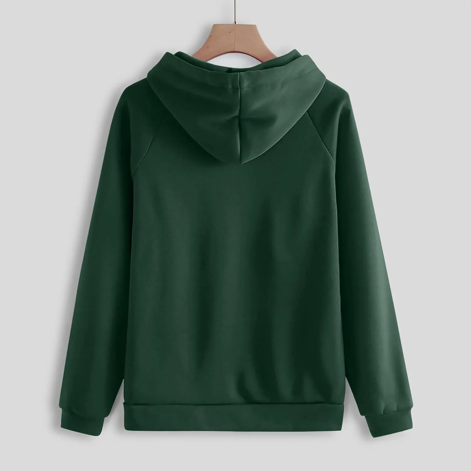 2024 2 Piece Sweatsuits for Women Solid Color Hoodie and Sweatpant Set Jogger Drawstring Tracksuit with Kangaroo Pockets