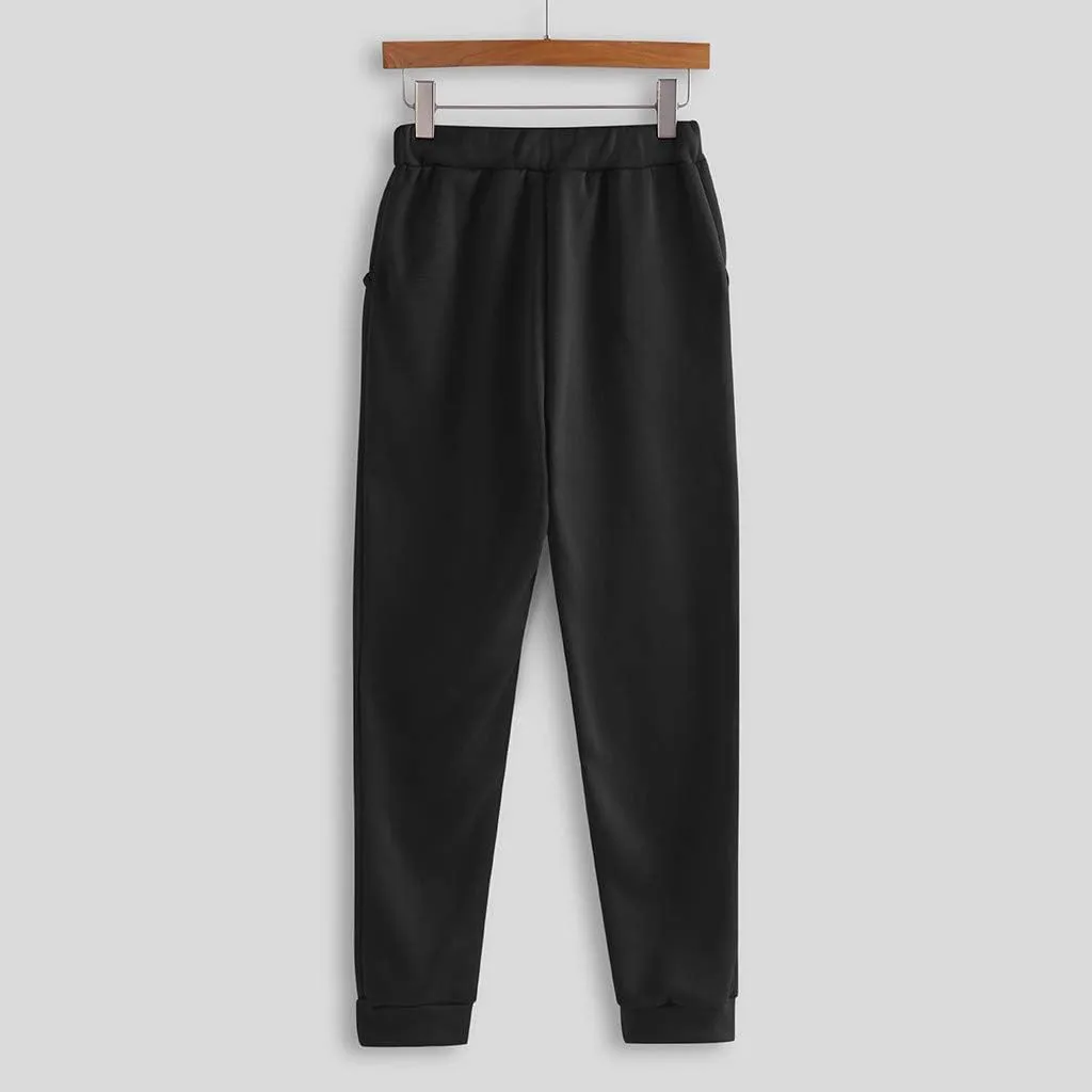 2024 2 Piece Sweatsuits for Women Solid Color Hoodie and Sweatpant Set Jogger Drawstring Tracksuit with Kangaroo Pockets