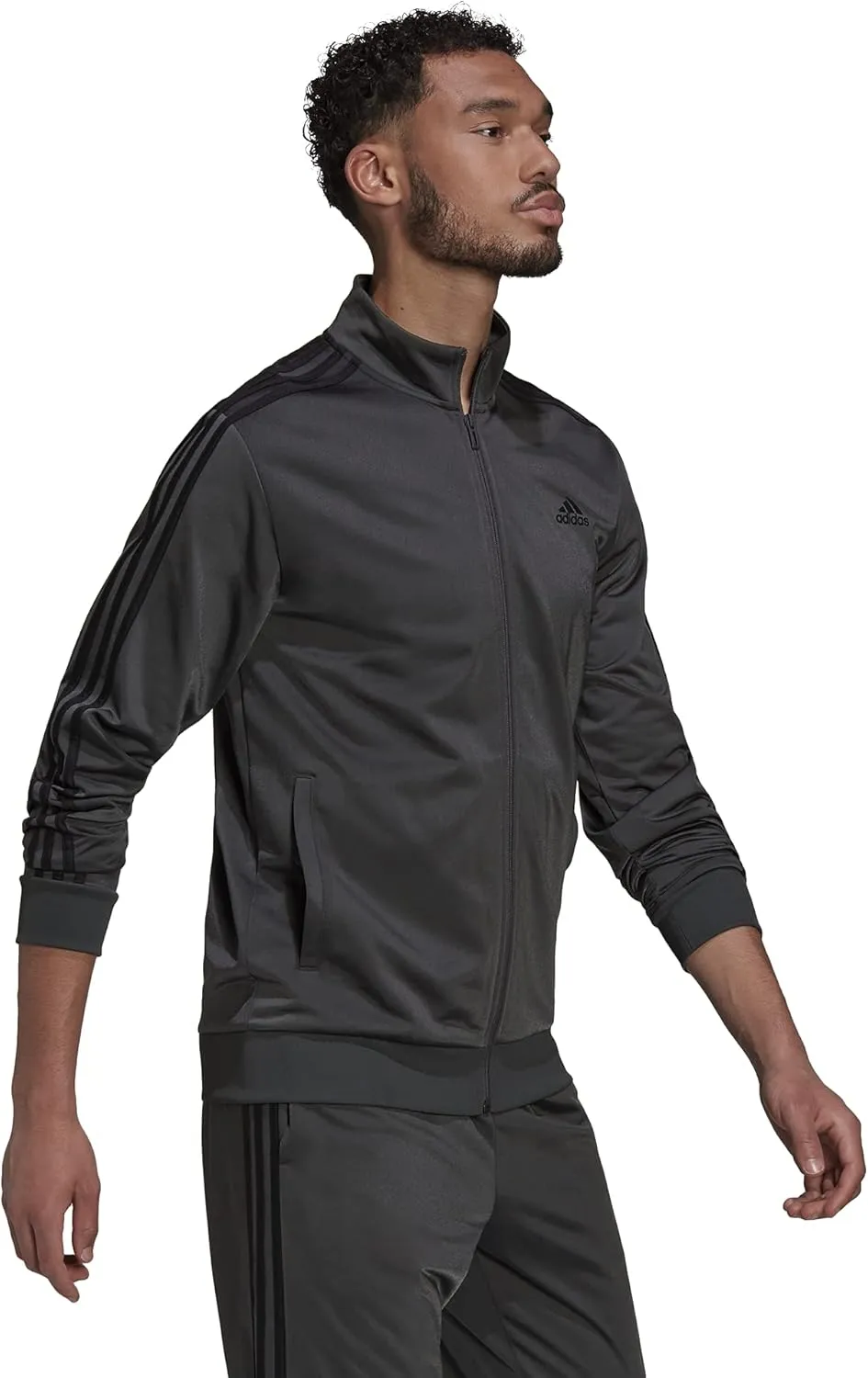 adidas Men's Essentials Warm-Up 3-Stripes Track Top
