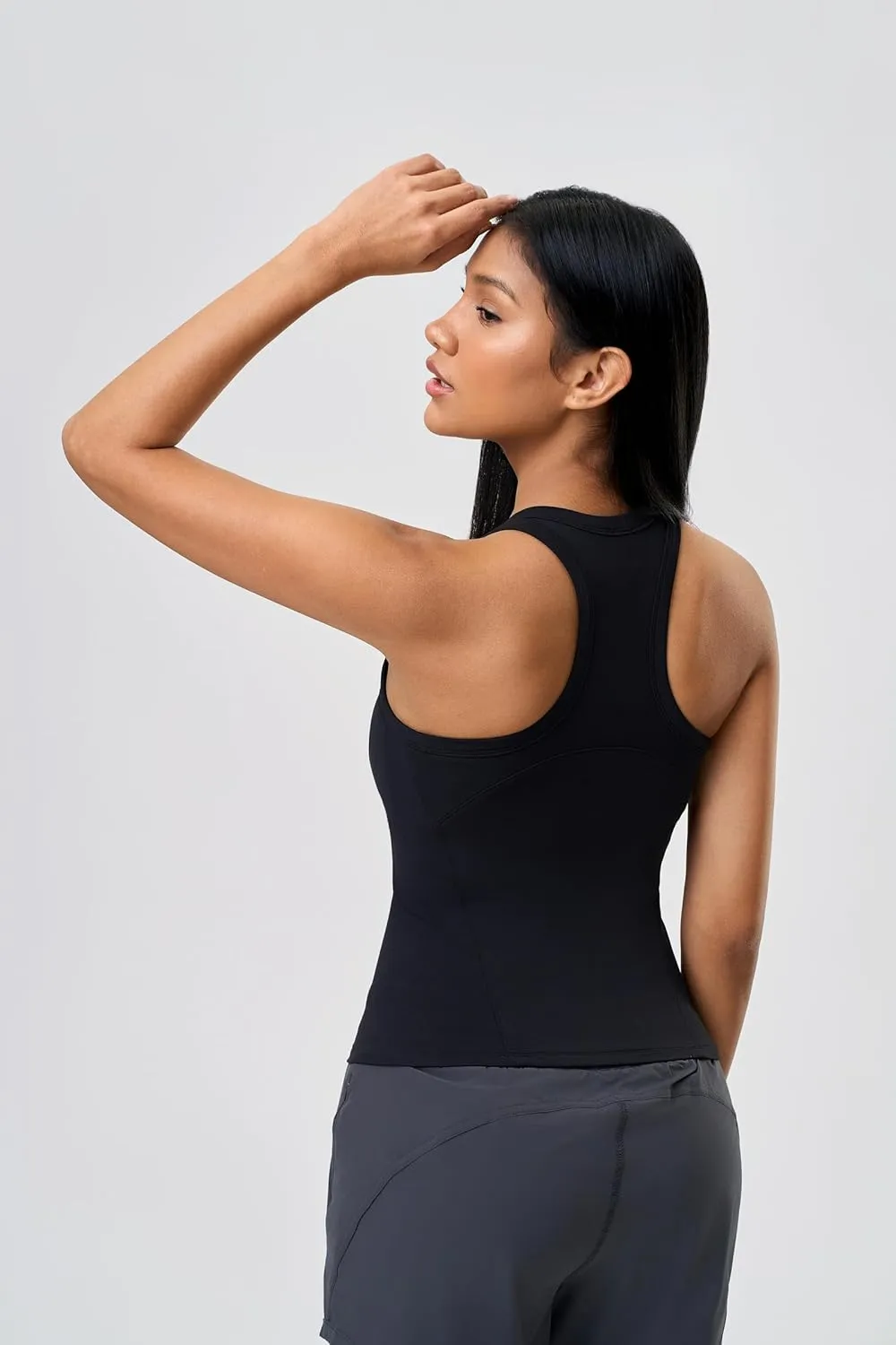 altiland Workout Tank Top for Woman with Built in Bra, Racerback Athletic Yoga Running 2 in 1 Tops