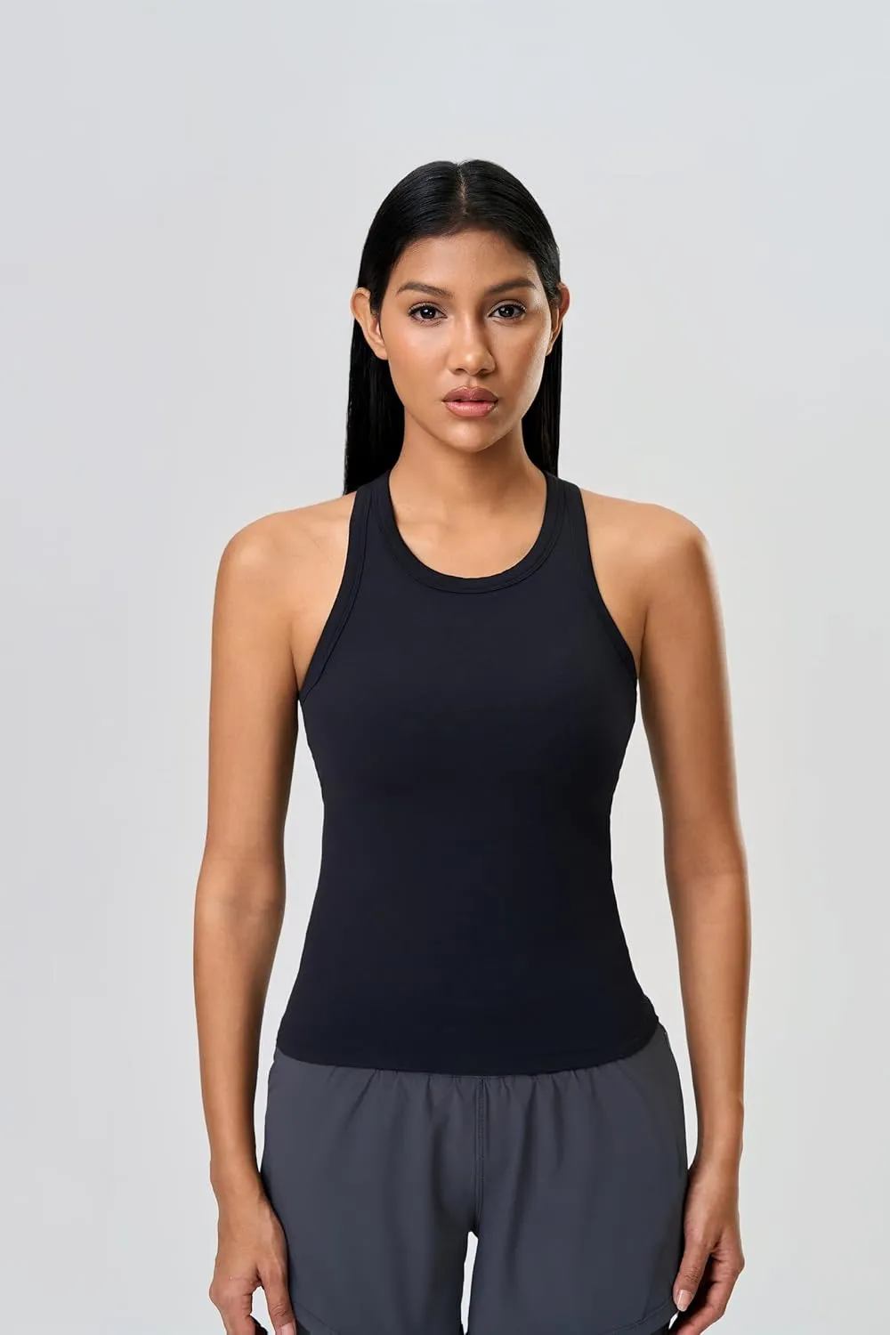 altiland Workout Tank Top for Woman with Built in Bra, Racerback Athletic Yoga Running 2 in 1 Tops