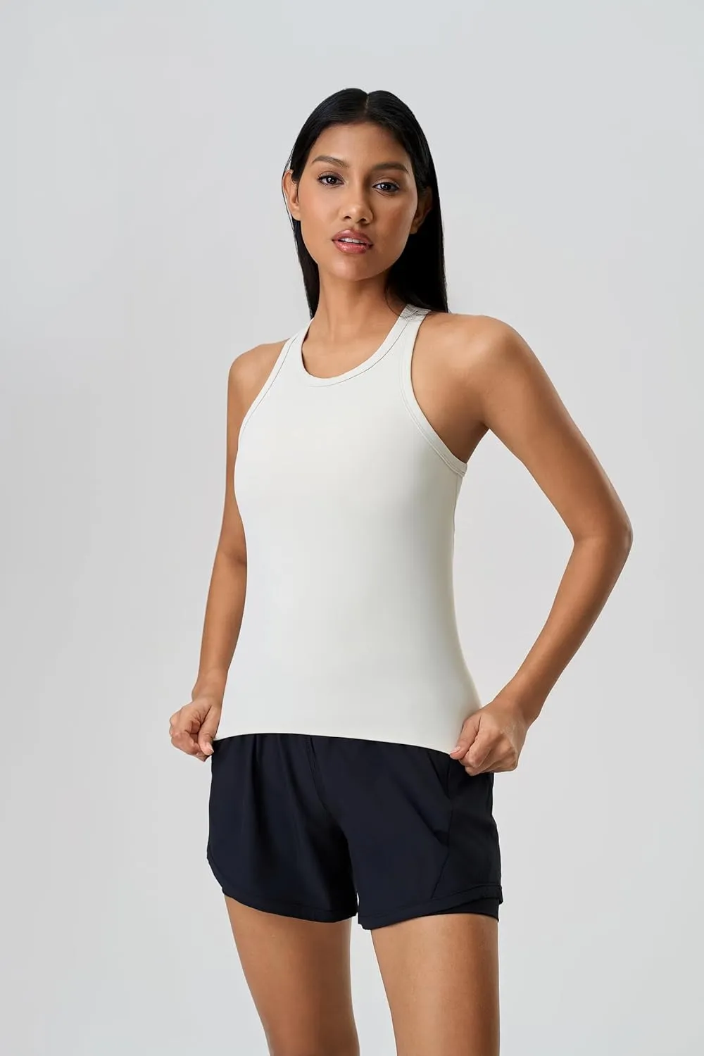 altiland Workout Tank Top for Woman with Built in Bra, Racerback Athletic Yoga Running 2 in 1 Tops