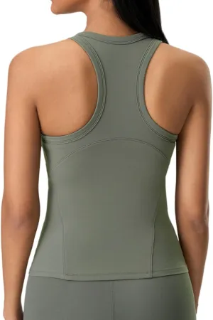 altiland Workout Tank Top for Woman with Built in Bra, Racerback Athletic Yoga Running 2 in 1 Tops