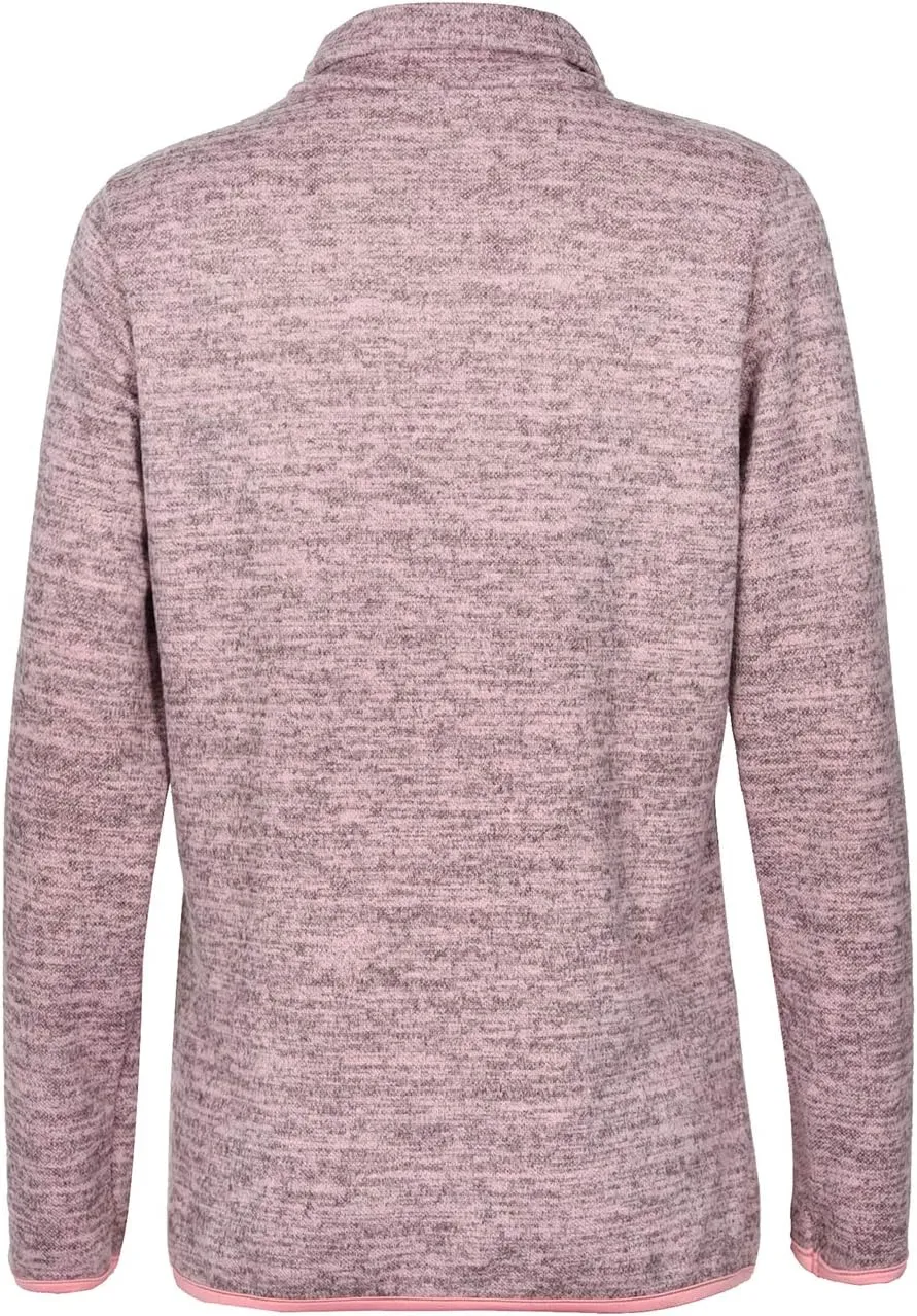 Artfish Women's Women Quarter Zip Casual Pullovers Lightweight Fleece Sweatshirts with Pockets