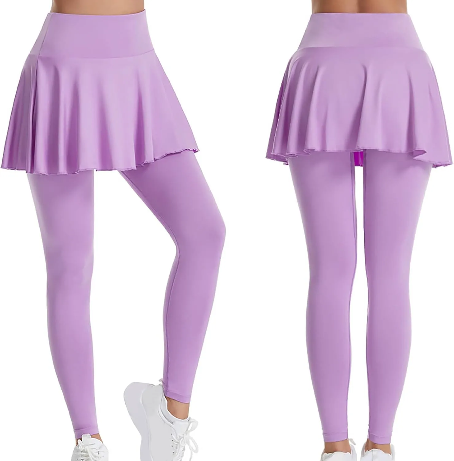 Athletic Skirt with Leggings Fashion Active Skort Ruffle Pleated Golf Skapri with Skirt Tennies Skirts