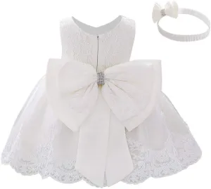 Baby Girl Lace Tutu Dress Infant Toddler Wedding Flower Girl Dress First Birthday Formal Pageant Christening Dresses