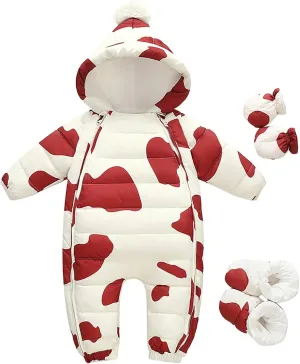 Baby Winter Snowsuit Coat Romper Outwear Infant Boy Girl Rompers Hooded Jumpsuit Unisex Winter Warm Down Jacket