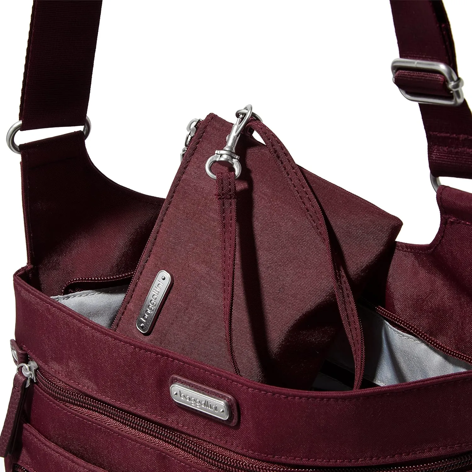 Baggallini On Track Crossbody with RFID Phone Wristlet