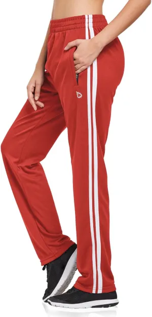 baleaf Women's Track Pants Athletic Jogging Sweatpants Zipper Pockets Warm-Up Sports Running Pants