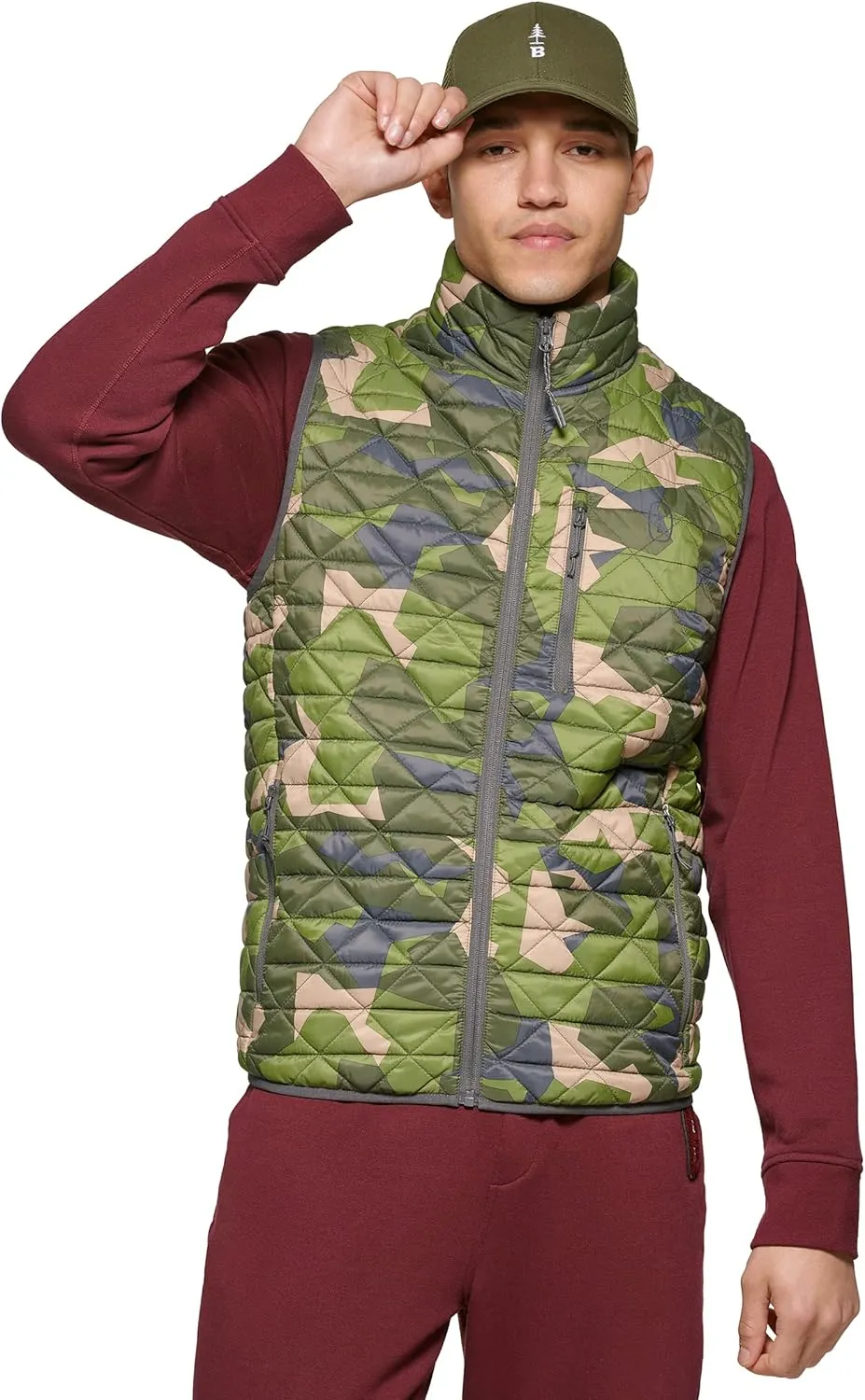 BASS OUTDOOR Men's Quilted Light Weight Packable Puffer