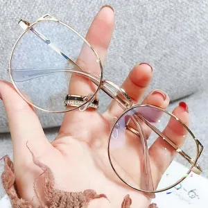 Blue Light Blocking Cat Eye Computer Readers Fatigue Relieve Eyeglasses Reading Glasses Large Flat Light Mirror Women (Color : Rose-Gold, Size :  150)