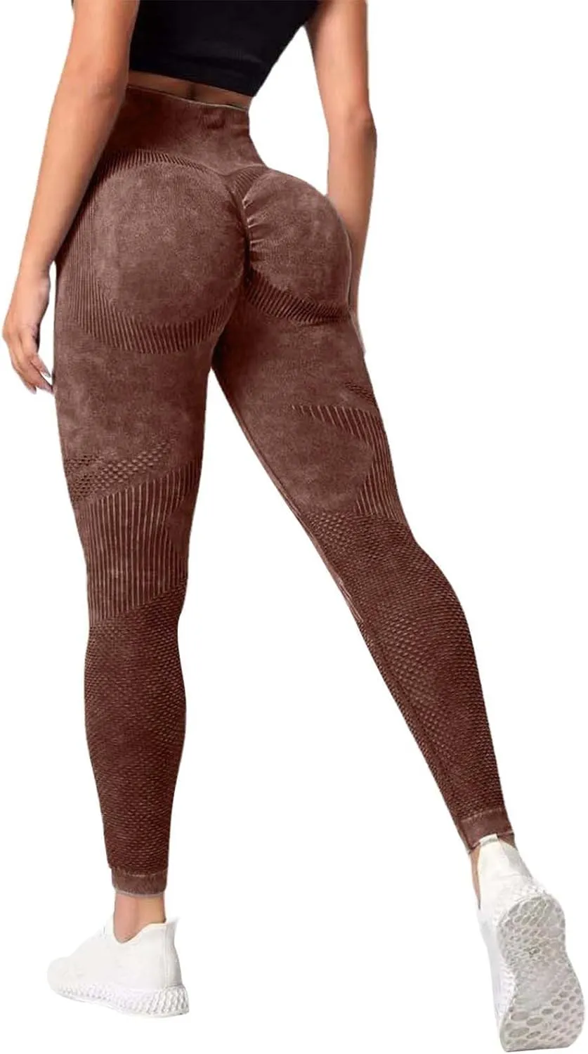 Booty Lifting Leggings for Women High Waist Slim Fit Stretch Trendy Graphic Running Yoga Pants Soft Seamless Leggings