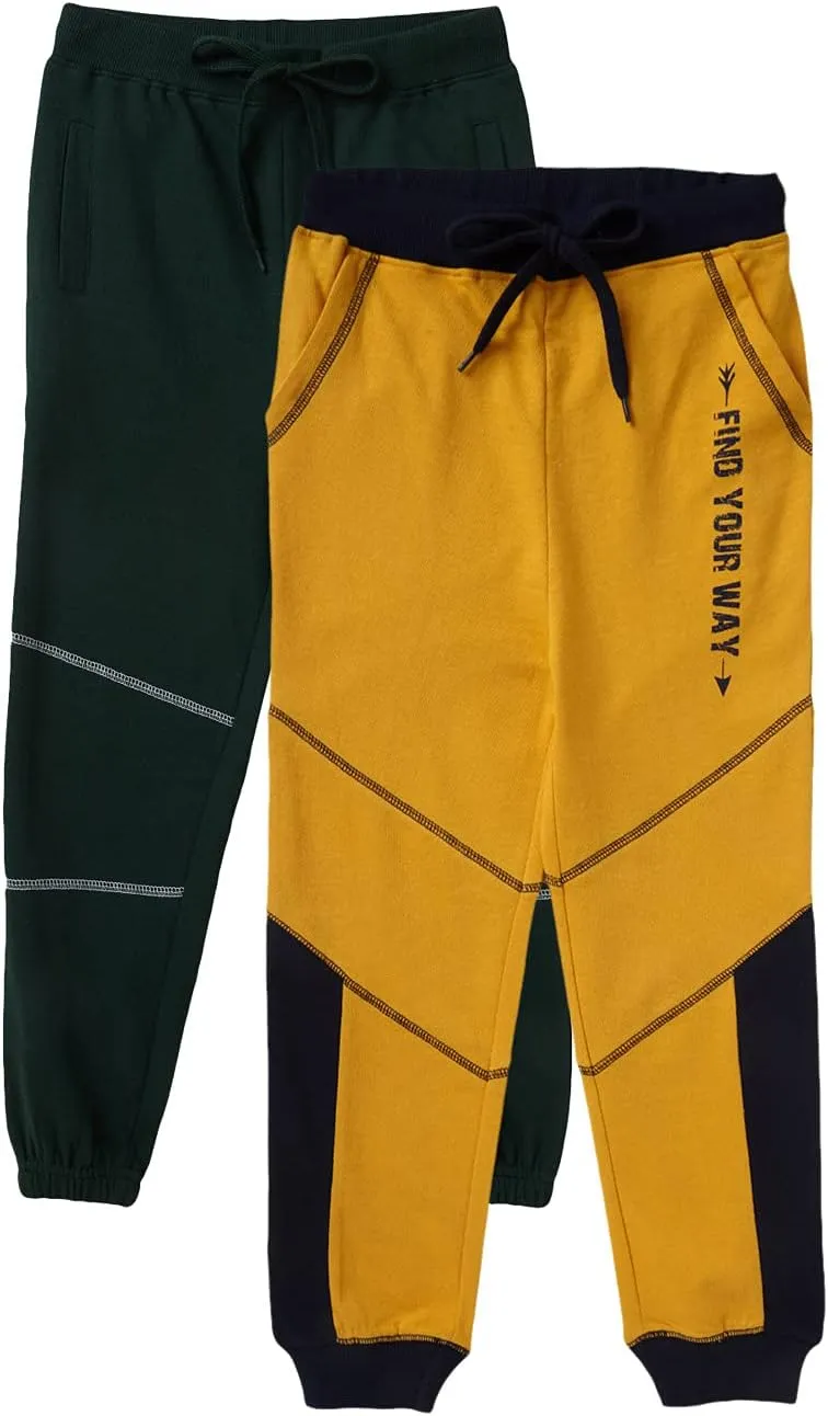 Boys Cotton Track Pants | Kids Trackpants Combo
