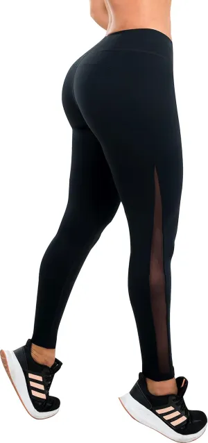 Butt Lifter Sports Leggings with Internal High Waist Fajas Powernet Supplex Levanta Cola Pantalones Colombianos 406BB