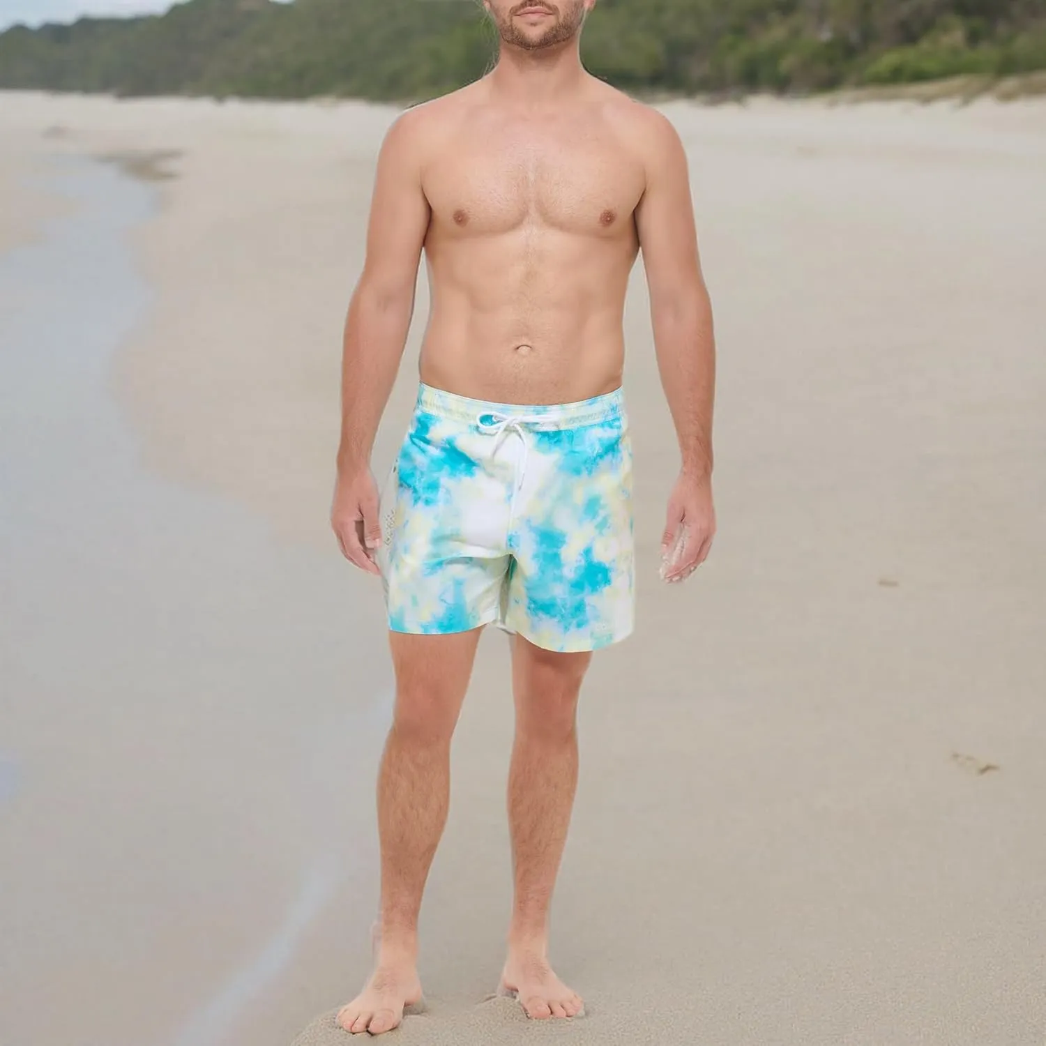 Calvin Klein Men's UV Protected Quick Dry Patterned Swim Trunk