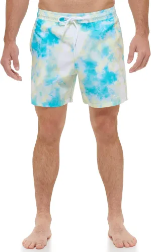 Calvin Klein Men's UV Protected Quick Dry Patterned Swim Trunk