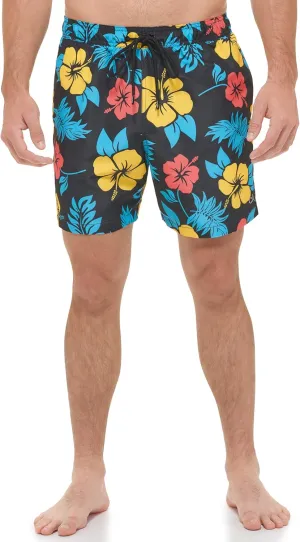 Calvin Klein Men's UV Protected Quick Dry Patterned Swim Trunk