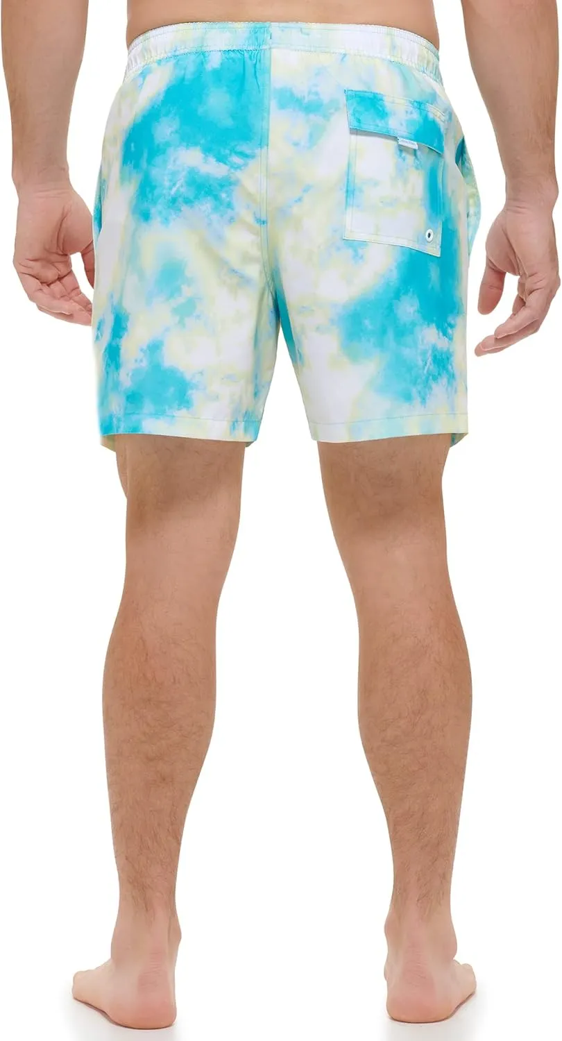 Calvin Klein Men's UV Protected Quick Dry Patterned Swim Trunk