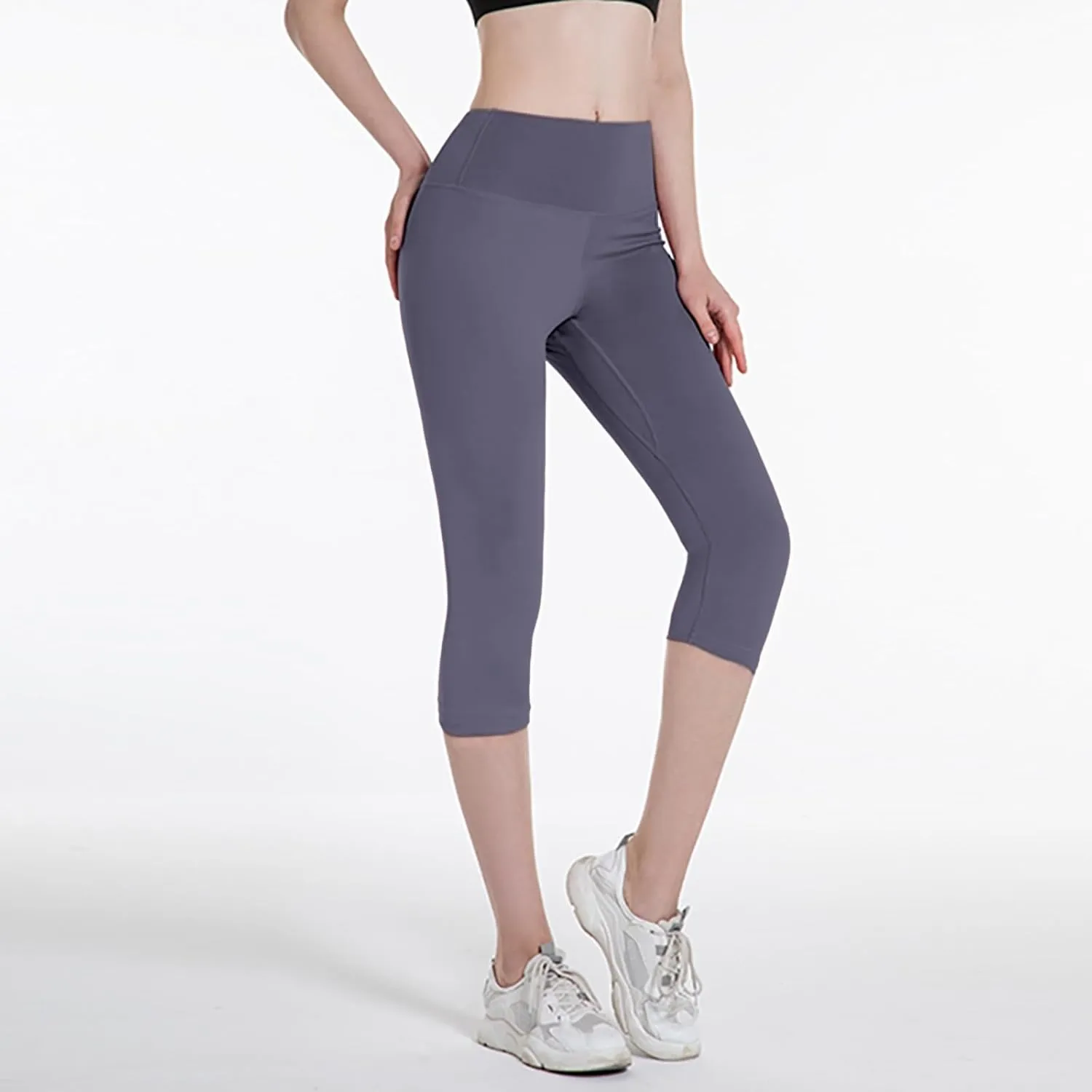Capri Leggings for Women High Waist Capri Pants Workout Biker Slimming Athletic Gym Yoga Pants Casual Stretch Knee