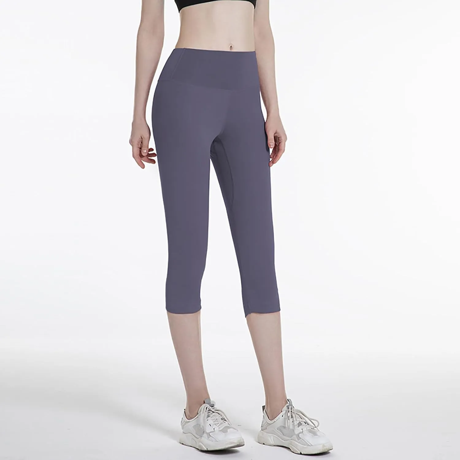 Capri Leggings for Women High Waist Capri Pants Workout Biker Slimming Athletic Gym Yoga Pants Casual Stretch Knee