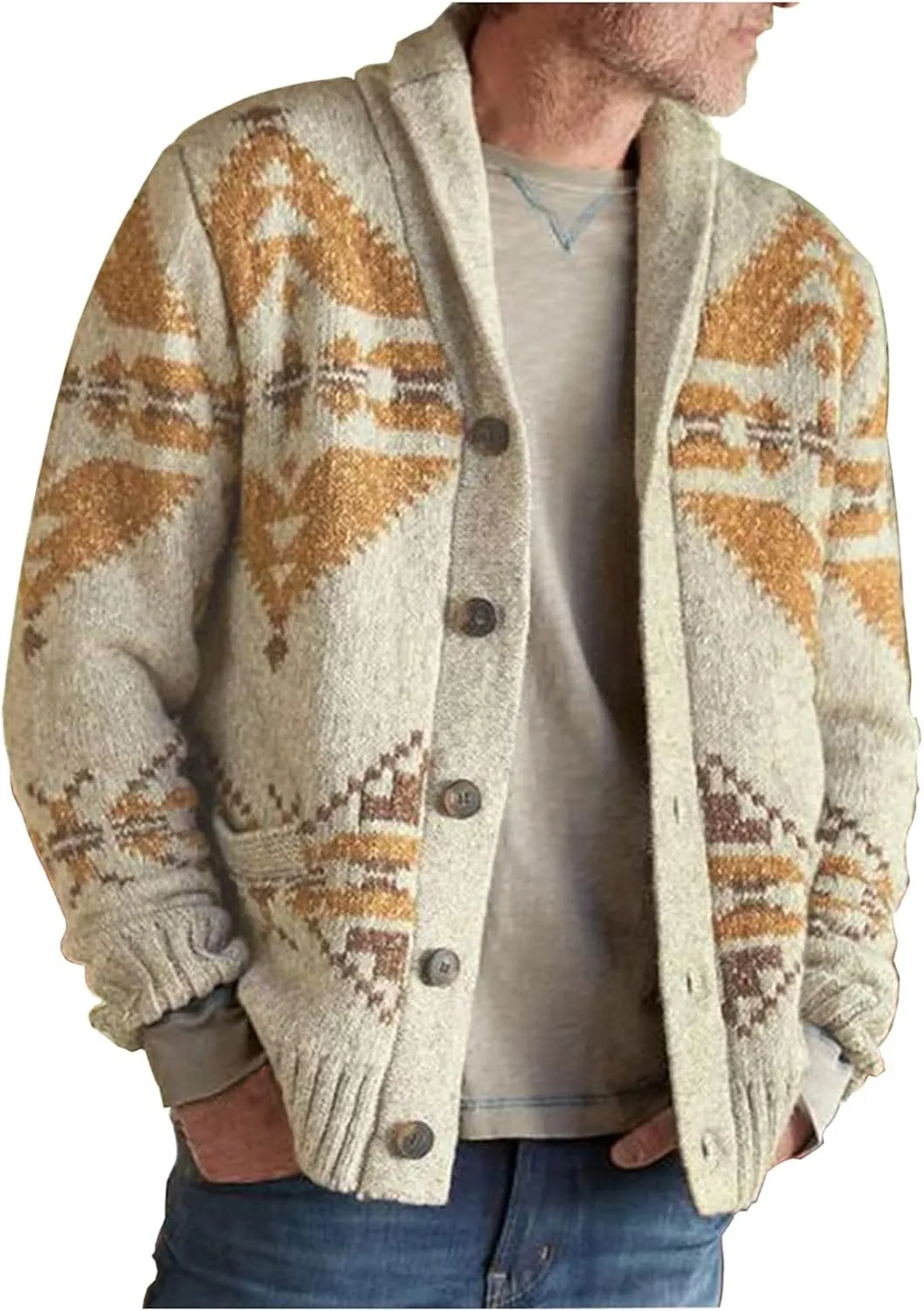 Cardigan Men, Men's V Neck Cardigan Sweater Casual Lightweight Button Down Knitted Cardigan Sweater
