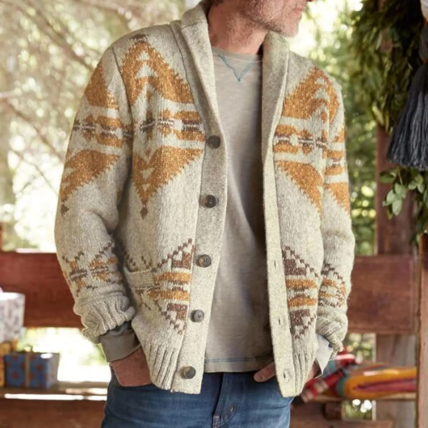 Cardigan Men, Men's V Neck Cardigan Sweater Casual Lightweight Button Down Knitted Cardigan Sweater