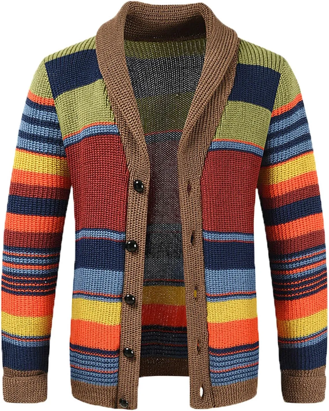 Cardigan Sweater for Mens Fall Knitted Cardigan Button Down Sweater V Neck Long Sleeve Sweater Fall Cardigan