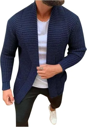 Cardigan Sweaters for Men Long Open Front Cardigan Button Down Knit Cardigan Sweater Big and Tall Cardigan Sweaters