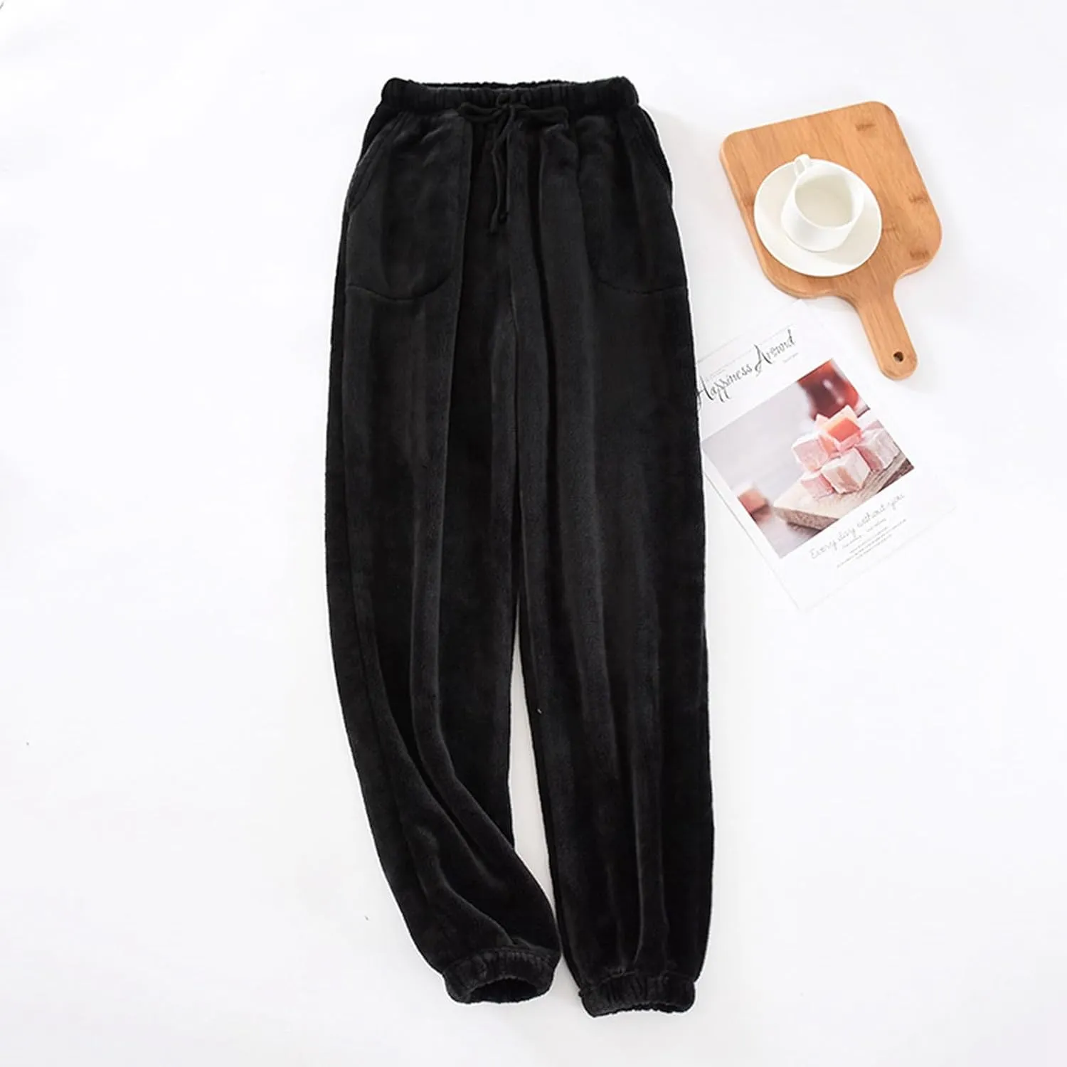 Christmas Mens Holiday Lounge Pajama Pant Flannel Cotton Cute Plaid Soft Lounge Sleepwear Xmas Prints