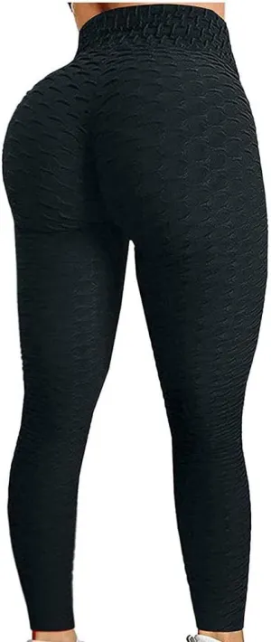 CHSSIH High Waist Butt Lifting Anti Cellulite Workout Leggings for Women Yoga Pants Tummy Control Leggings Tight