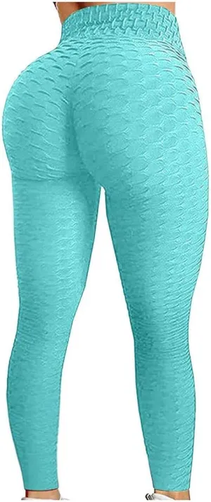 CHSSIH High Waist Butt Lifting Anti Cellulite Workout Leggings for Women Yoga Pants Tummy Control Leggings Tight