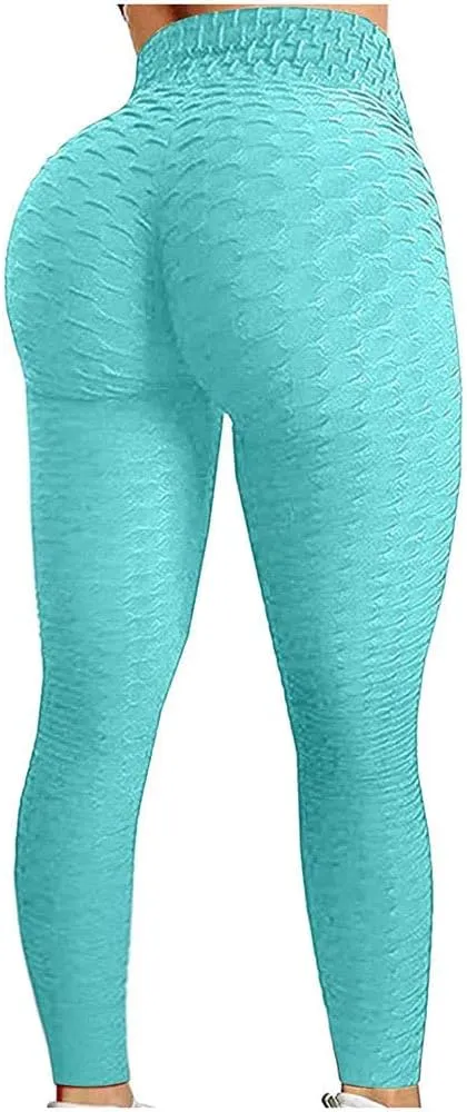 CHSSIH High Waist Butt Lifting Anti Cellulite Workout Leggings for Women Yoga Pants Tummy Control Leggings Tight