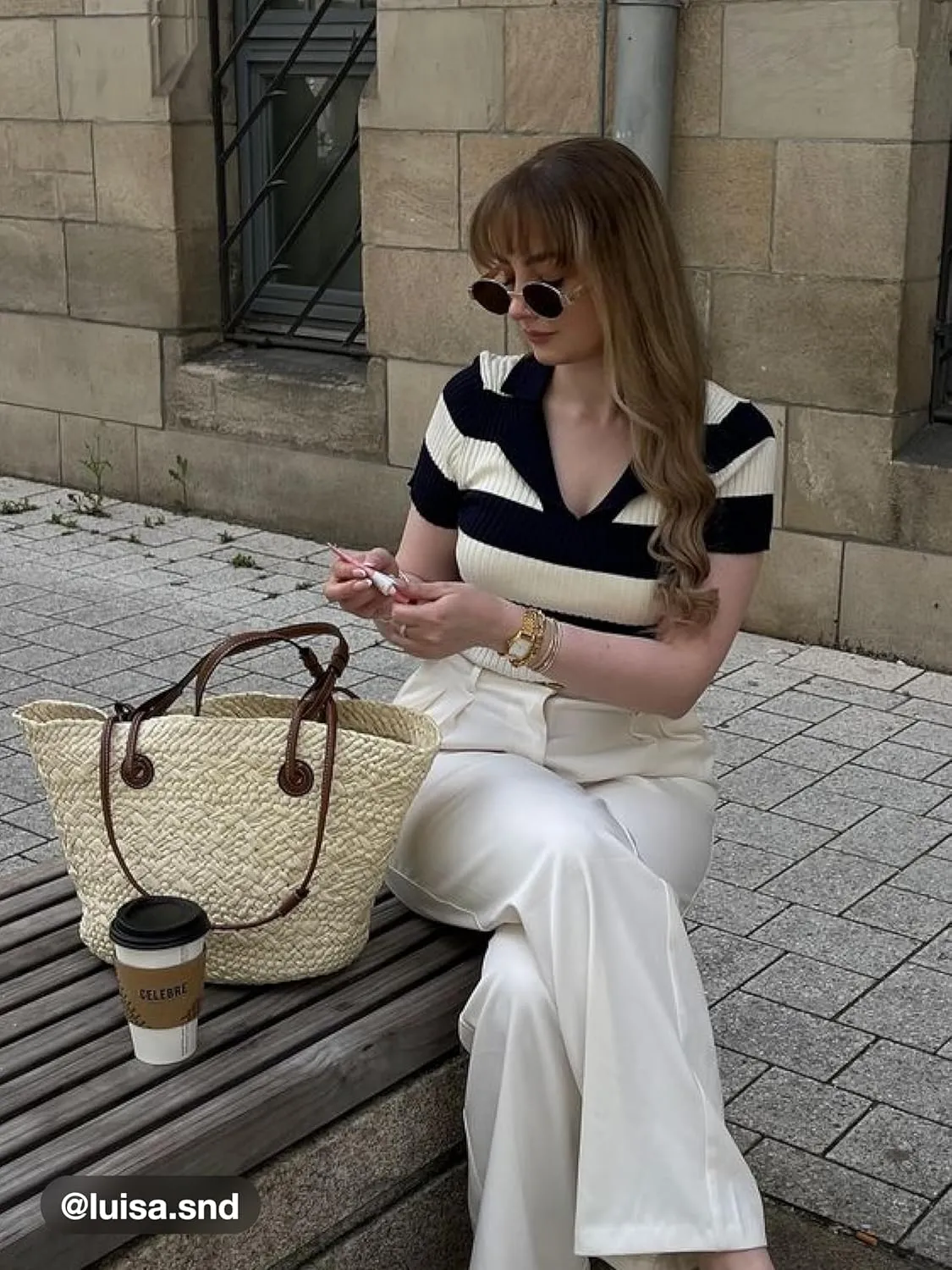 CIDER Striped Sweater Women Knit Polo Top Short Sleeve Regular Fit Casual Polo Neck Striped Knitwear