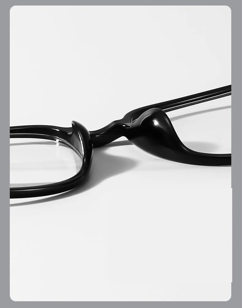 Clear Vision Oversized Blue Light Blocking Reading Glasses Trendy Computer Reader Fashion Flat Light Miror Eyeglasses (Color : Black-Gun, Size :  100)