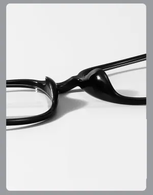 Clear Vision Oversized Blue Light Blocking Reading Glasses Trendy Computer Reader Fashion Flat Light Miror Eyeglasses (Color : Black-Gun, Size :  100)