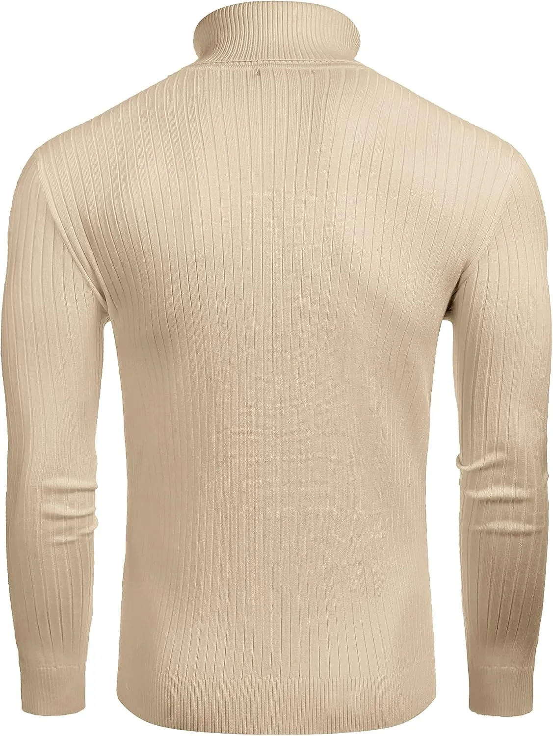 COOFANDY Men's Slim Fit Turtleneck Sweater Casual Twist Patterned Pullover Knitted Sweaters