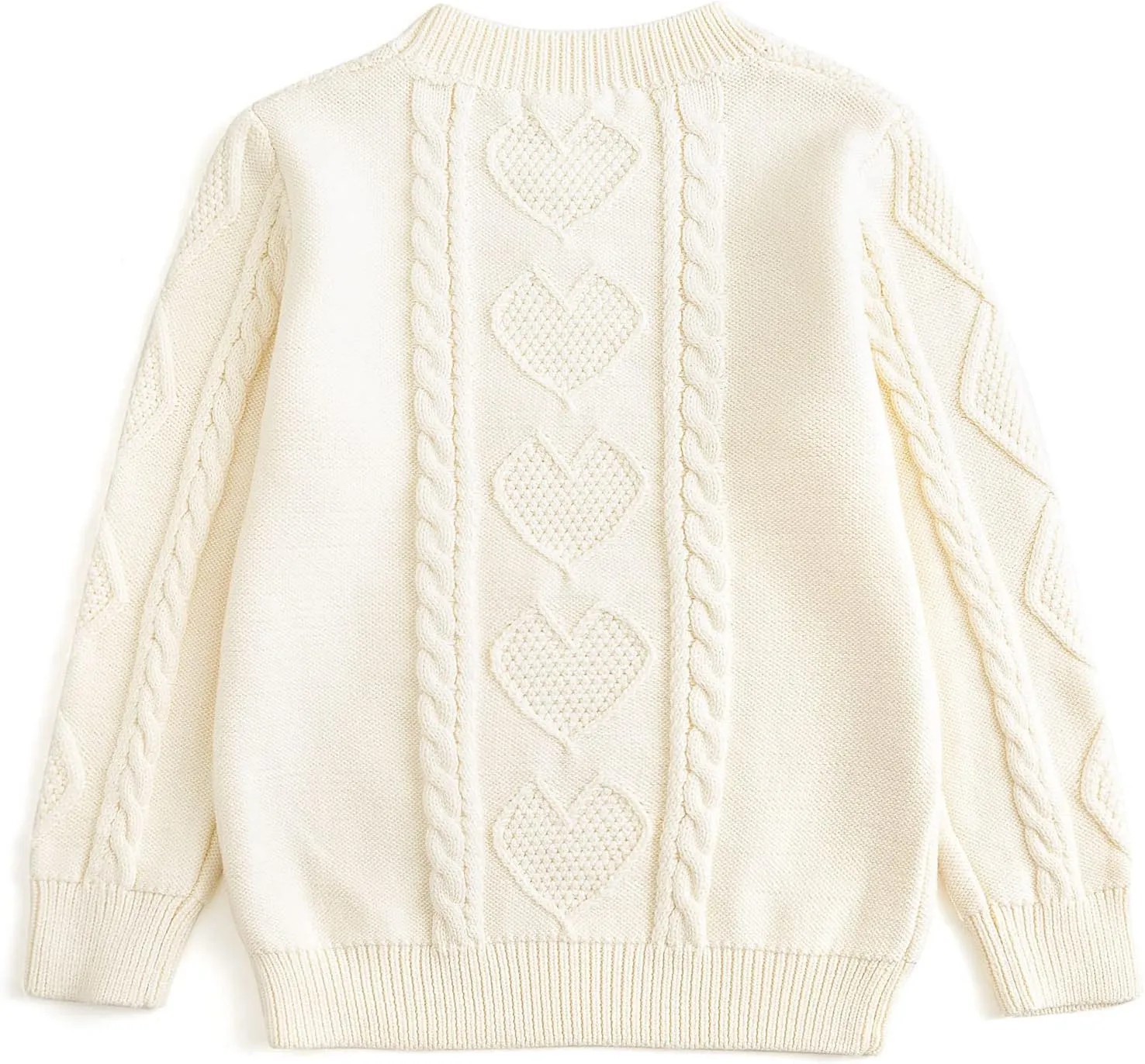 Curipeer Toddler Girls Knit Sweater Long Sleeve Crewneck Solid Pullover Knit Tops