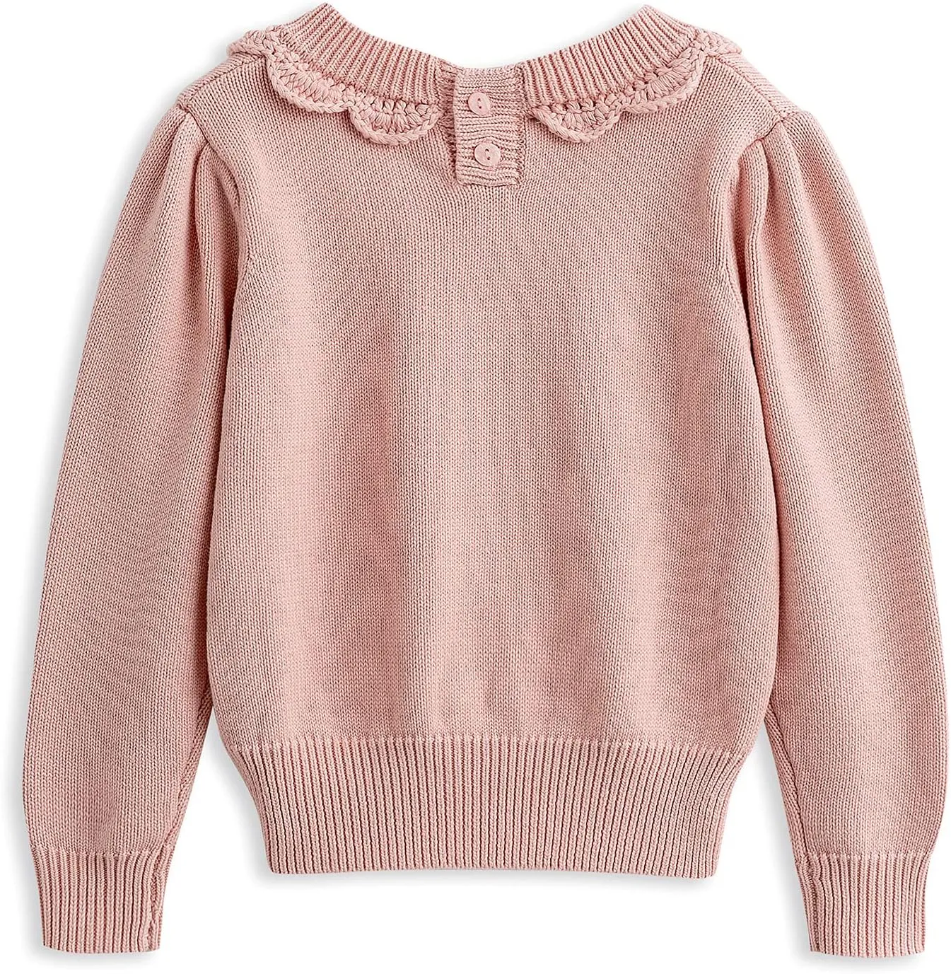 Curipeer Toddler Girls Knit Sweater Long Sleeve Crewneck Solid Pullover Knit Tops