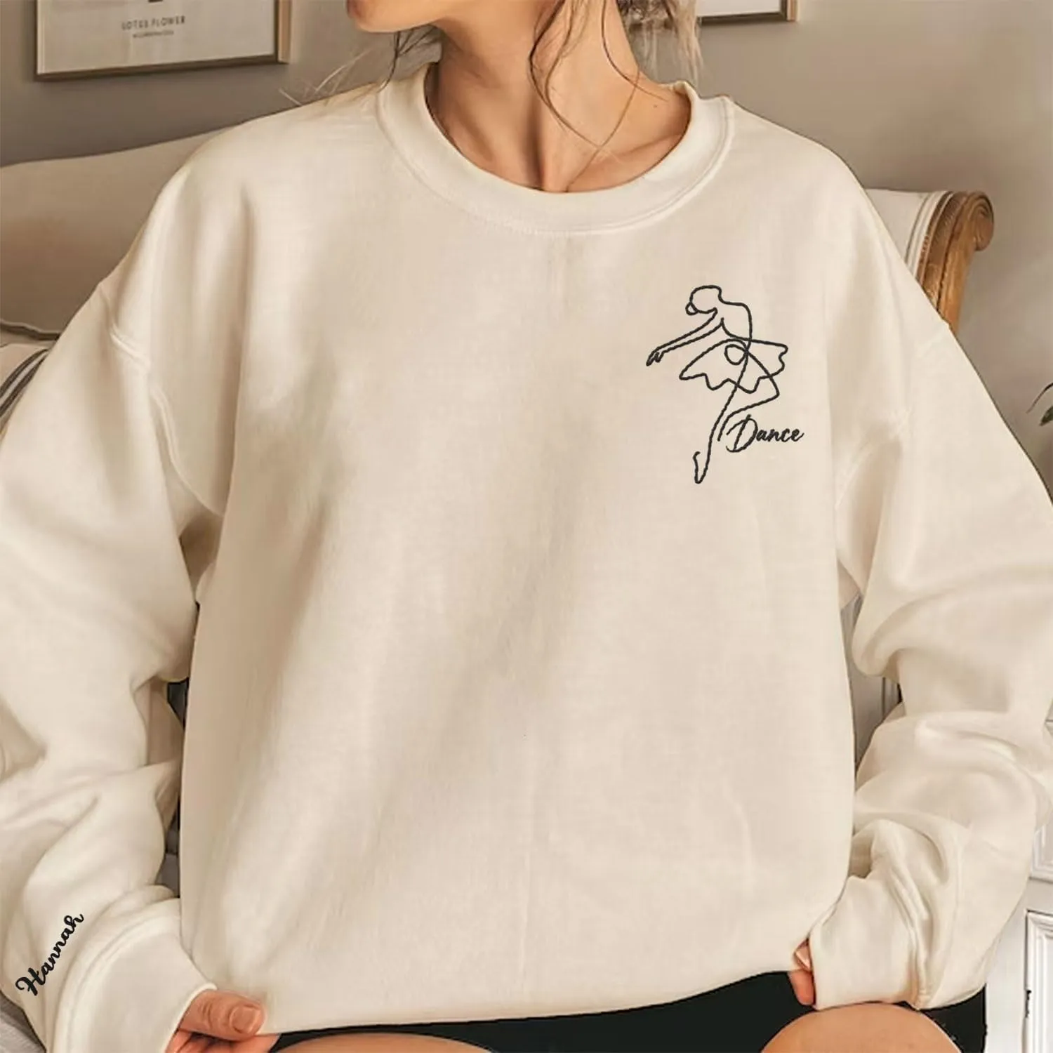 Custom Dance Mom Embroidered Sweatshirt, Funny Dance Mama Mother's Day Sweatshirt, Dancing Clothing, Gifts For Mother