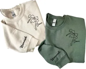 Custom Dance Mom Embroidered Sweatshirt, Funny Dance Mama Mother's Day Sweatshirt, Dancing Clothing, Gifts For Mother