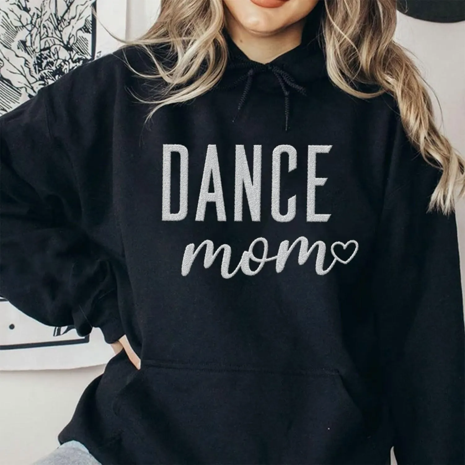 Custom Dance Mom Embroidered Sweatshirt, Funny Dance Mama Mother's Day Sweatshirt, Dancing Clothing, Gifts For Mother