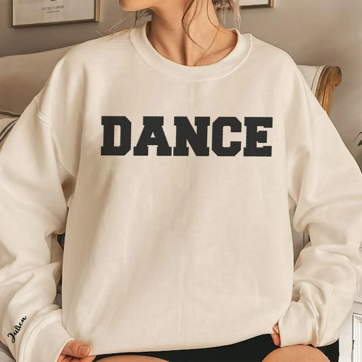 Custom Dance Mom Embroidered Sweatshirt, Funny Dance Mama Mother's Day Sweatshirt, Dancing Clothing, Gifts For Mother