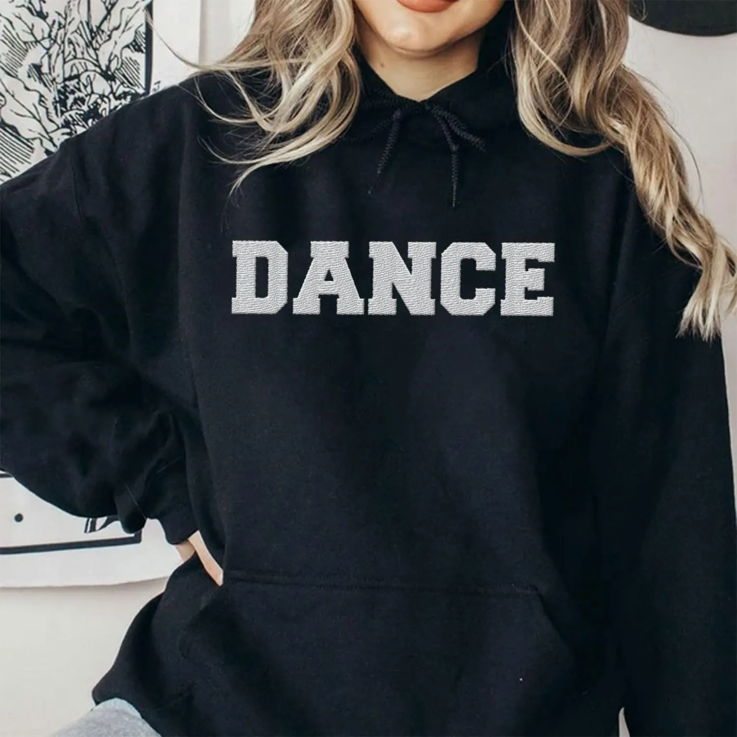 Custom Dance Mom Embroidered Sweatshirt, Funny Dance Mama Mother's Day Sweatshirt, Dancing Clothing, Gifts For Mother