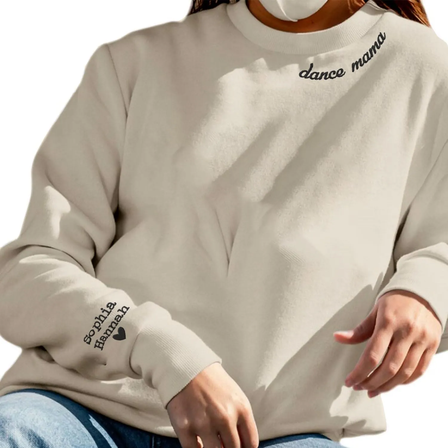 Custom Dance Mom Embroidered Sweatshirt, Funny Dance Mama Mother's Day Sweatshirt, Dancing Clothing, Gifts For Mother