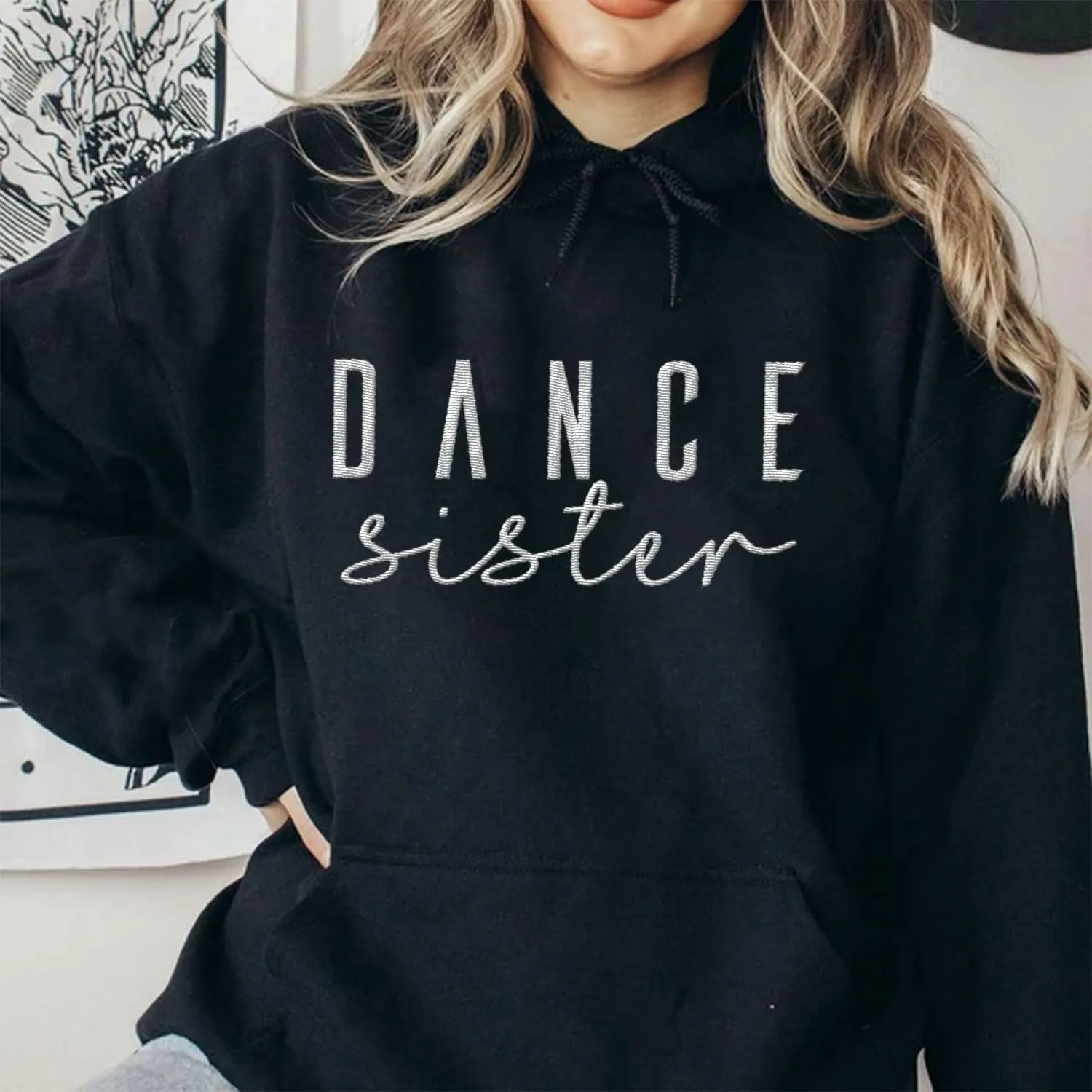 Custom Dance Mom Embroidered Sweatshirt, Funny Dance Mama Mother's Day Sweatshirt, Dancing Clothing, Gifts For Mother