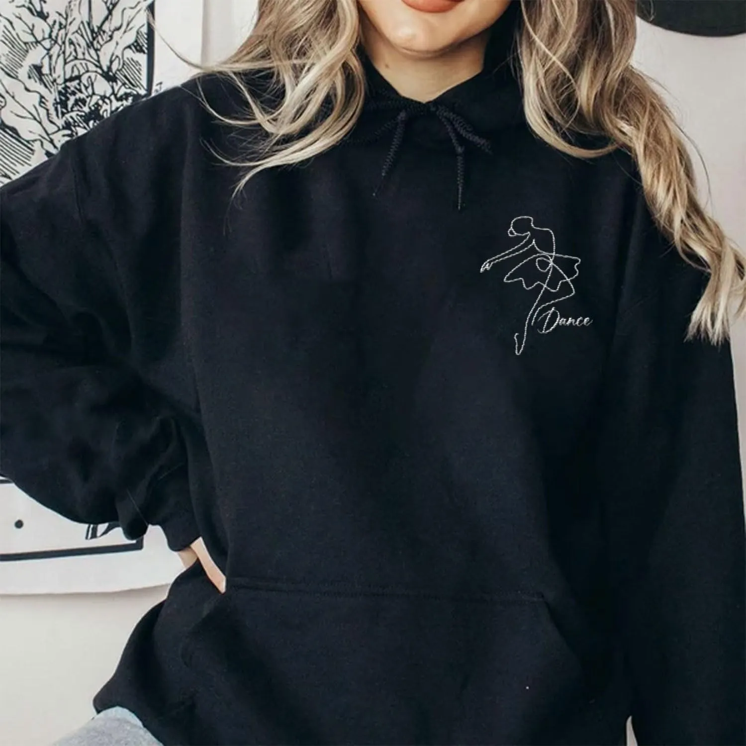 Custom Dance Mom Embroidered Sweatshirt, Funny Dance Mama Mother's Day Sweatshirt, Dancing Clothing, Gifts For Mother