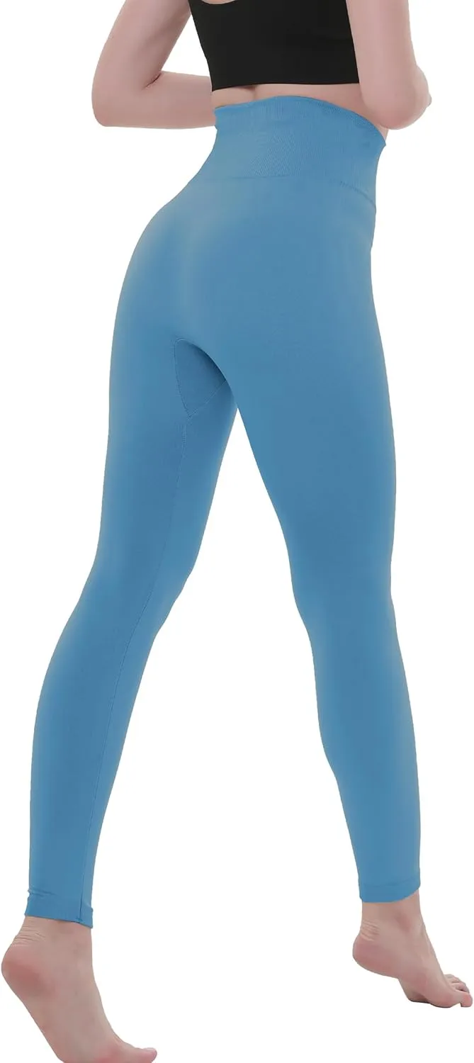 DINNAPE Thick Fleece Lined Warm Leggings for Women High Waisted Tummy Control Leggings Winter Warm Tights