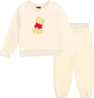 Disney Junior Lightweight Ribbed Velour Sweatshirt and Jogger Pants Outfit Set Infant to Big Kid Sizes (12 Months - 14-16)